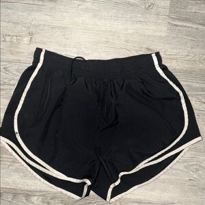 Nike Women's Athletic Shorts in Black with White Accents